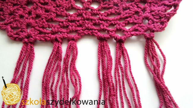 chusta na szydeÅ‚ku, crochet shawl, Sidewalk Shawl