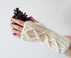 Szkoła Szydełkowania, szydełkowe mitenki, crochet mittens, tutorial, szydełkowanie