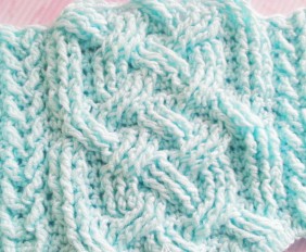 Szkoła Szydełkowania, oczka skrzyżowane, misja: szydełkowe warkocze, crochet cable, słupki reliefowe