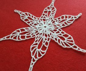 śnieżynka, szydełkowa śnieżynka, crochet snowflake, Szkoła Szydełkowania, szydełkowanie, śnieżynka winterfell