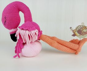 szydełkowy flaming, crochet flamingo, crochet, szydełkowanie, Szkoła Szydełkowania, amigurumi